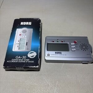 KORG GA-30 Quartz Electronic Guitar or Bass Tuner - Tested And Working
